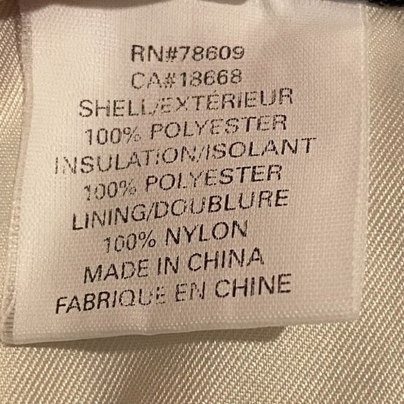 Women's White Quilted Ski Jacket with Black Collar - Picture 10 of 11